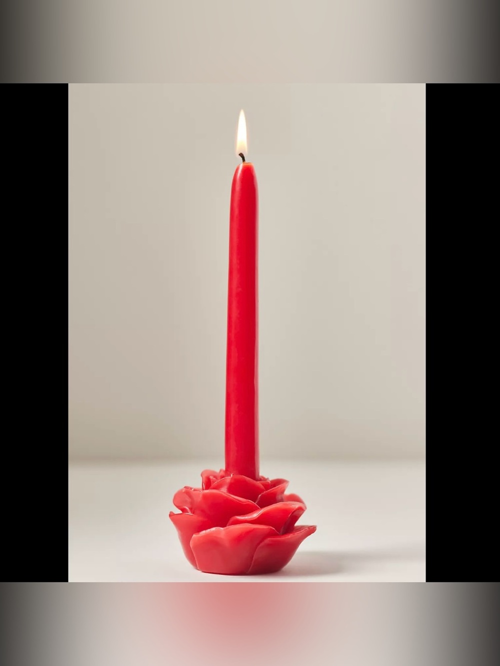 ANTHROPOLOGIE Rose Shaped Taper Candle